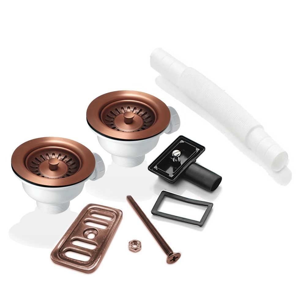 2x 90mm Waste and Overflow Kit for Astini, RAK, Rangemaster Ceramic Sinks