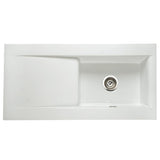 Astini Desire 100 1.0 Bowl Gloss White Ceramic Kitchen Sink, Waste & Traditional 25411CH Tap