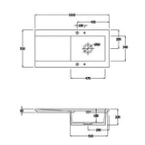 Astini Desire 100 1.0 Bowl Gloss White Ceramic Kitchen Sink, Waste & Traditional 25411CH Tap