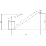 Astini Milford Chrome 40mm Kitchen Mixer Tap TIS5030