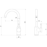 Astini Industrial 3in1 Boiling Hot Water Kitchen Tap & Tank with Brushed Brass Finish