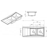 Astini Xeron 2.0 Bowl SMC Synthetic Reversible Kitchen Sink with Waste & Tap