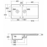 Astini Desire 150 1.5 Bowl Matt Ceramic Kitchen Sink & Waste