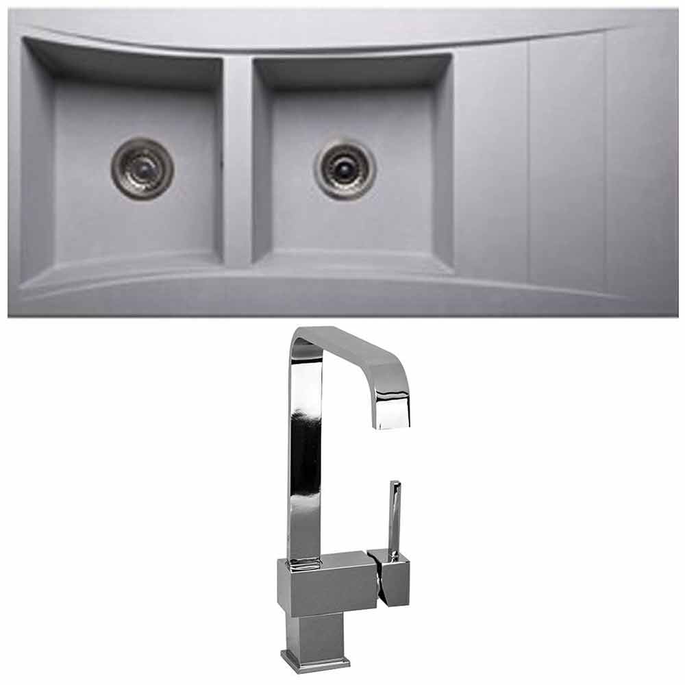 Astini Xeron 2.0 Bowl SMC Synthetic Reversible Kitchen Sink with Waste & Tap