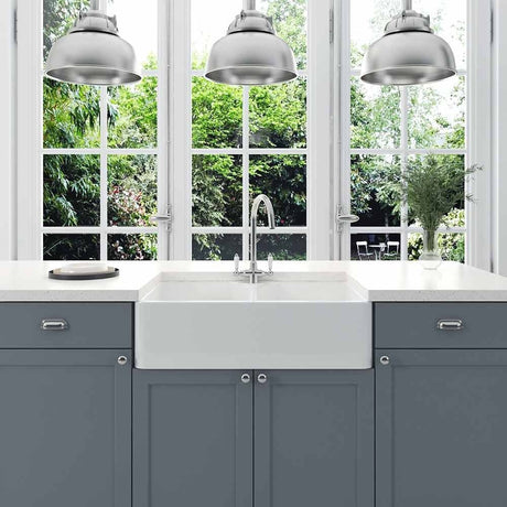 Astini Belfast 800 2.0 B Ceramic Kitchen Sink, Waste & Colonial 7018/CP/WL Tap