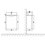 Astini Naples Smile Sapphire Wall Hung Cloakroom 400mm Vanity & Basin