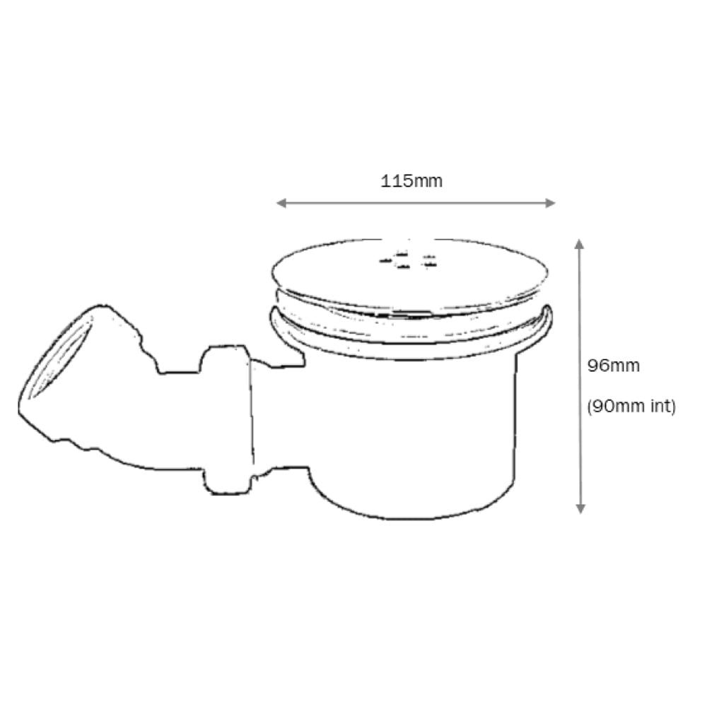 Astini Premium Gunmetal 90mm Fast Flow Shower Waste