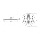Astini Orca Black Round Shower Head 250mm