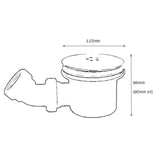 Astini Premium Brushed Brass 90mm Fast Flow Shower Waste