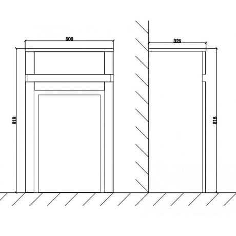 Astini Tenby Chalk White Traditional 500mm Toilet Unit