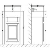 Astini Tenby Sapphire Traditional 445mm Belfast Cloakroom Vanity Unit