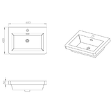 Astini Naples 600mm Polymarble Basin
