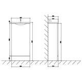 Astini Naples Smile White Floor Standing Cloakroom 400mm Vanity & Basin