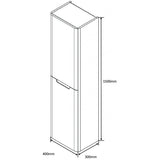 Astini Monza Shadow Grey Wall Hung 350mm Tall Boy