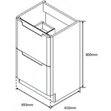 Astini Monza Tailored Grey Floor Standing 500mm Vanity & Basin