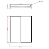 Astini Beau Double Door LED Side Strips Mirror Cabinet 600x700mm