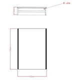 Astini Ella Single Door LED surround Mirror Cabinet 500x700mm