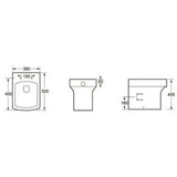 Astini Braga Square Back To Wall Toilet Pan