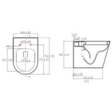 Astini Ferrara Plus Back To Wall Rimless D-Shape Toilet Pan, Seat & Fittings