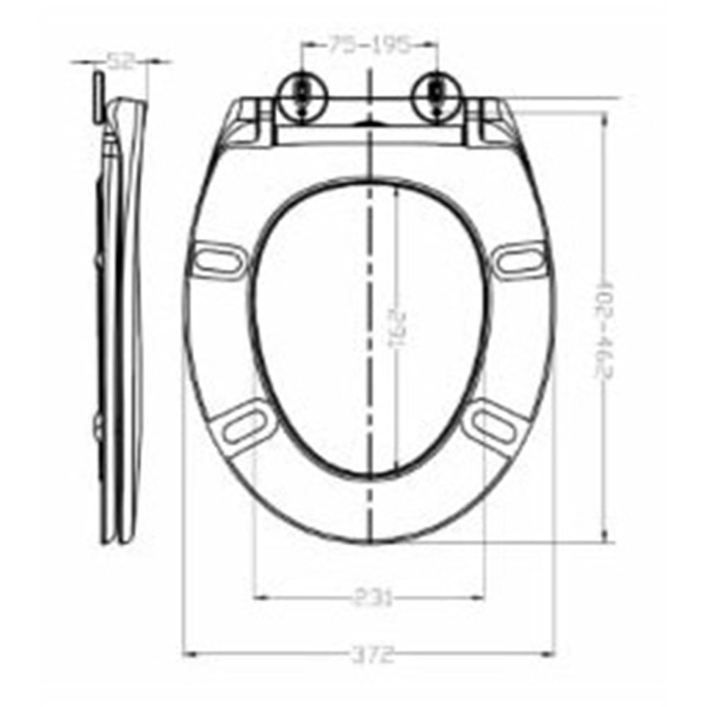 Astini Omni Tailored Grey Slim Soft Close Toilet Seat
