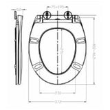 Astini Omni Tailored Grey Slim Soft Close Toilet Seat