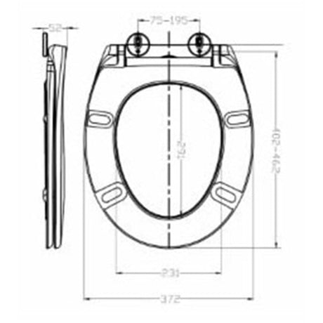 Astini Omni Tailored Grey Slim Soft Close Toilet Seat