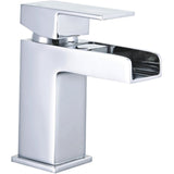 Astini Cardiff Waterfall Mini Chrome Bathroom Basin Mixer Tap & Slotted Waste TIS5035
