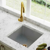 Astini Hampton 100 1.0 Bowl Matt Grey Ceramic Undermount Kitchen Sink with Waste