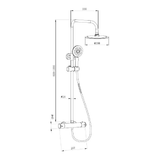 Astini Menai Brushed Brass Round Thermostatic Overhead Shower Kit