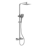 Astini Menai Gunmetal Square Thermostatic Overhead Shower Kit