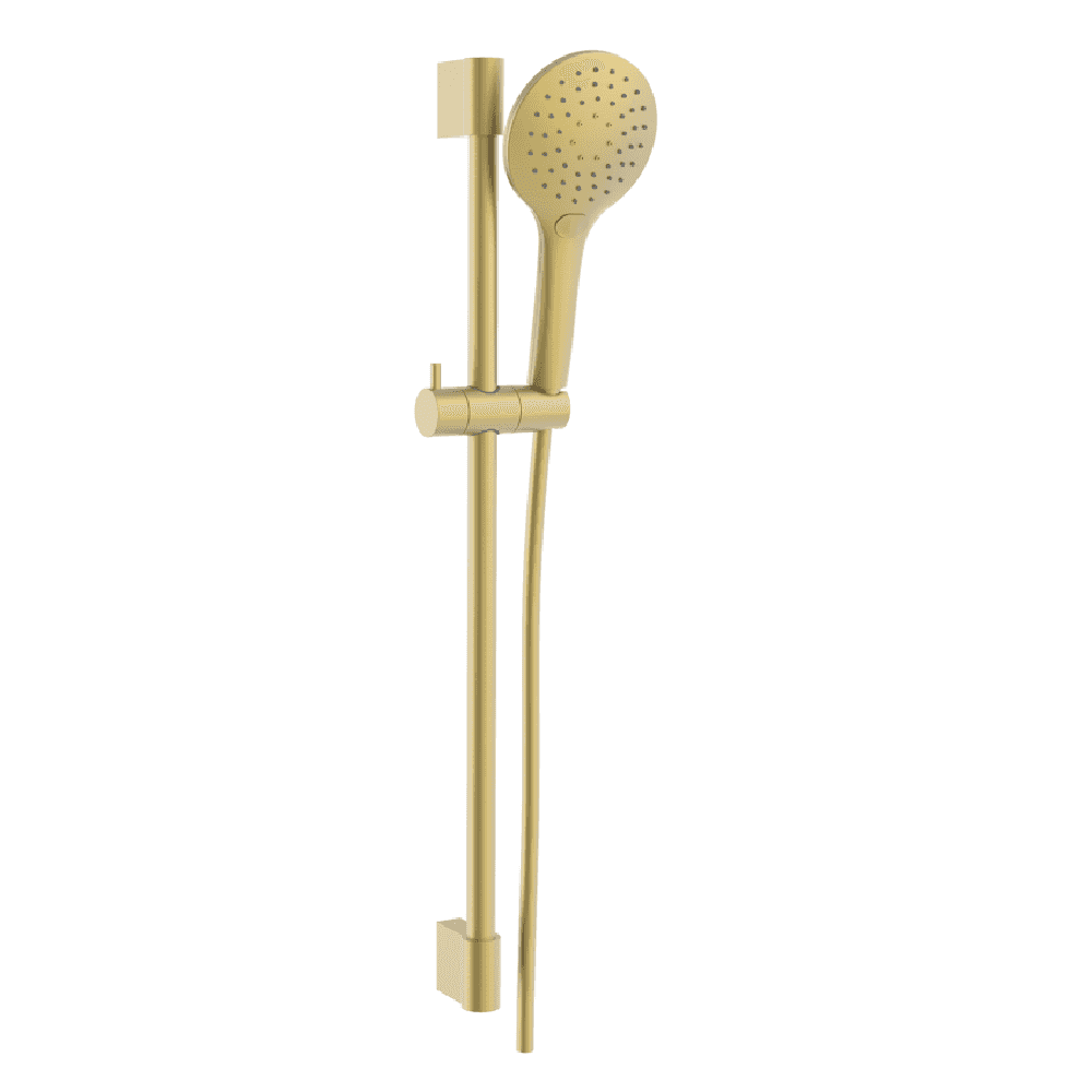Astini Brushed Brass Round 3 Spray Shower Riser Kit