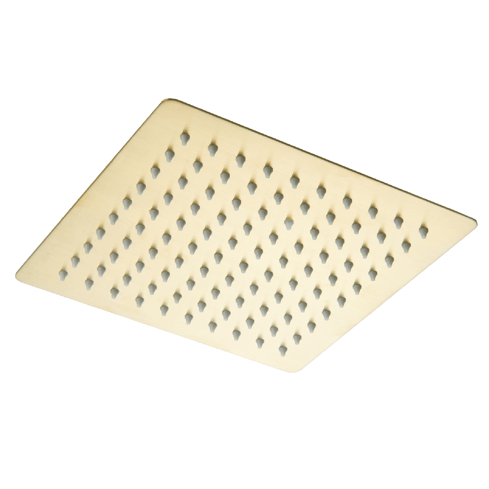 Astini Brushed Brass 250 Square Overhead Shower