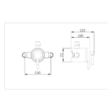 Astini Conwy Orca Black Exposed Top or Bottom Outlet Shower Valve