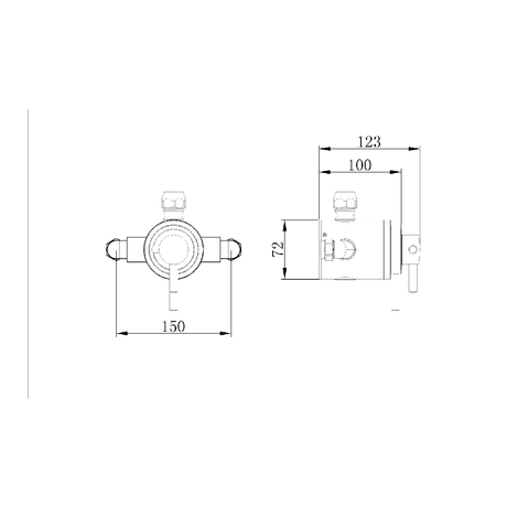 Astini Conwy Brushed Brass Exposed Top or Bottom Outlet Shower Valve