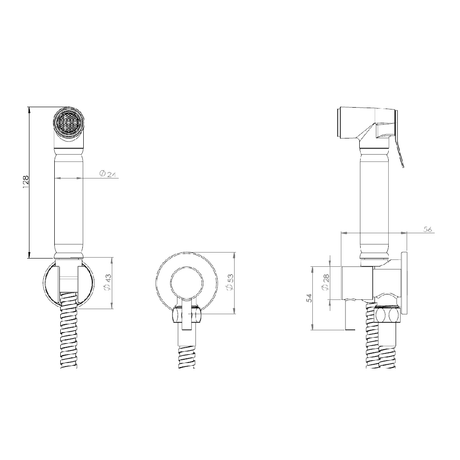 Astini Brushed Brass Round Diverter Douche Kit