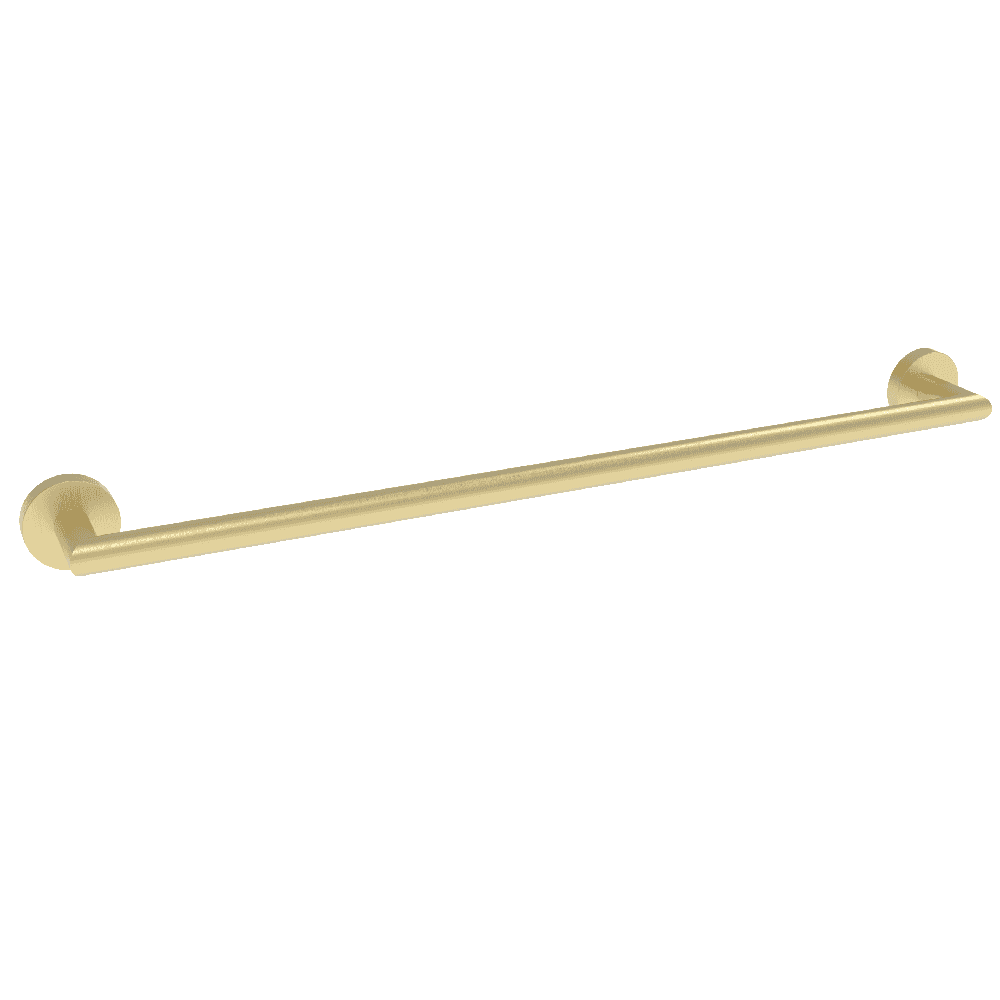 Astini Melbourne Brushed Brass Round Single Towel Rail