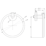 Astini Melbourne Chrome Round Towel Ring