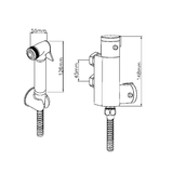 Astini Brushed Brass Round Thermostatic Douche Kit