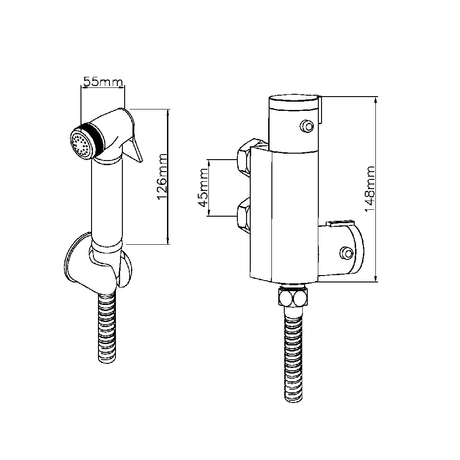 Astini Brushed Brass Round Thermostatic Douche Kit