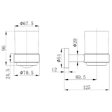 Astini Melbourne Chrome Round Tumbler & Holder
