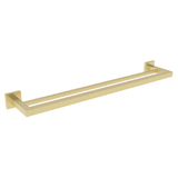 Astini Sydney Brushed Brass Square Double Towel Rail