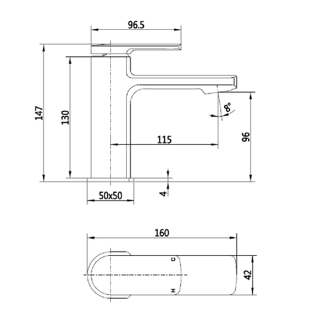 Astini Wrexham Chrome Basin Mixer Tap & Waste