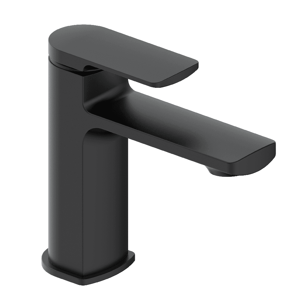 Astini Wrexham Orca Black Basin Mixer Tap & Waste