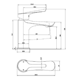 Astini Nefyn Orca Black Basin Mixer Tap & Waste