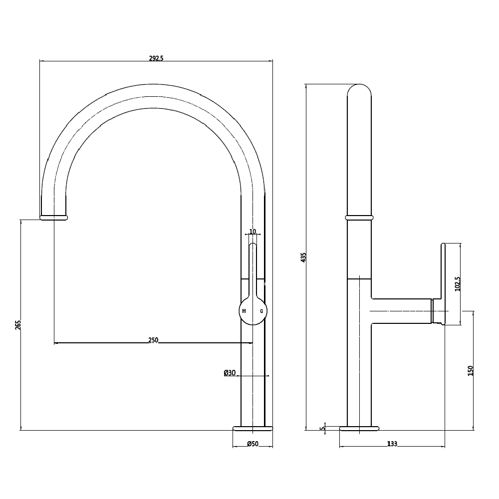 Astini Usk 435 Single Lever Kitchen Mixer Tap
