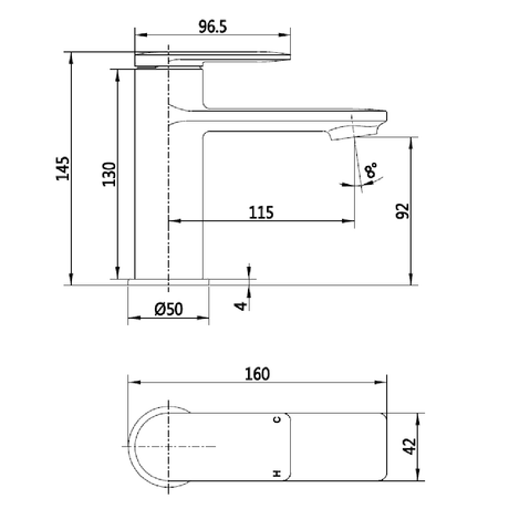Astini Risca Orca Black Mono Mixer Tap & Waste