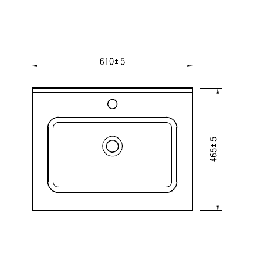 Astini Flauto 600 Matte Basin