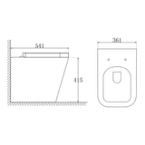 Astini Milan Rimlesss Back to Wall Toilet Pan & Seat