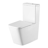 Astini Milan Square Rimlesss Close Coupled Toilet Pan, Cistern & Soft Close Seat