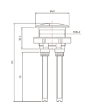 Astini Brushed Brass Cistern Flush Button 38mm